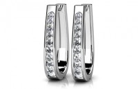 Diamond Earrings 14K White Gold .98cttw Model SE1