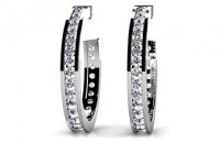 Diamond Earrings 14K White Gold .92cttw Model SE45