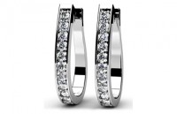 Diamond Earrings 14K White Gold .77cttw Model SE49