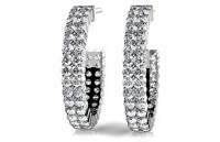 Diamond Earrings 14K White Gold 2.05cttw Model SE55