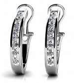 Diamond Earrings 14K WG 1.40cttw Model AFC-E14