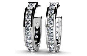 Diamond Earrings 14K White Gold 1.46cttw Model SE52-ADiamond Earrings 14K White Gold 1.46cttw Model SE52-A