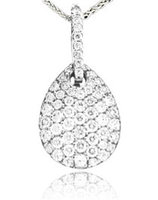 Diamond Pendant 18K White Gold .87cttw Model NCP4634